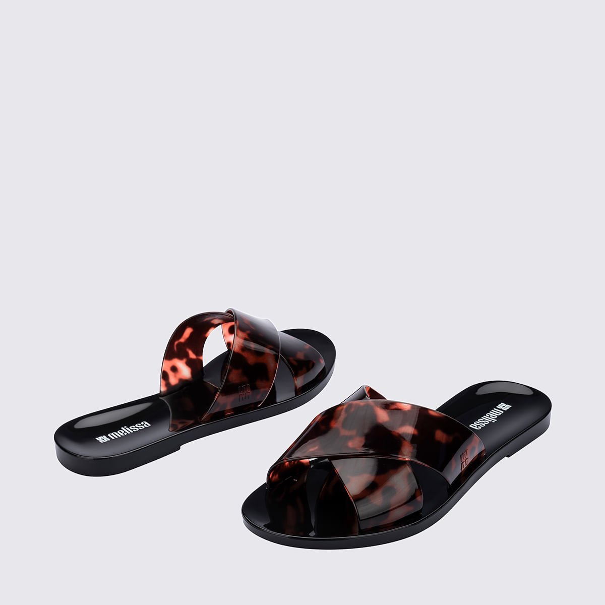Melissa Essential Cross Slide Preto Tartaruga 38071 Preto/Marrom 4