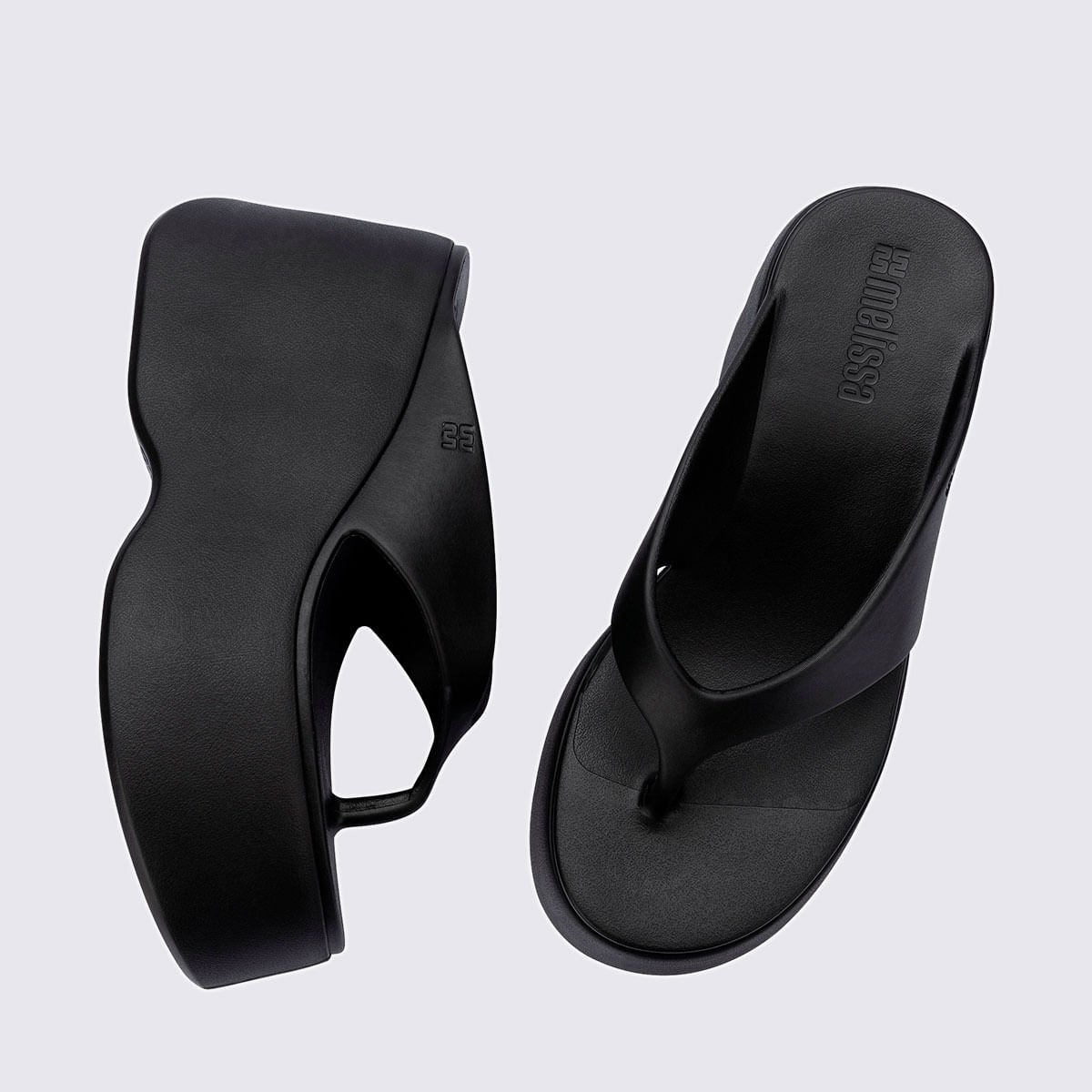 Melissa Free Thong Wedge Preto 37862 Preto 4