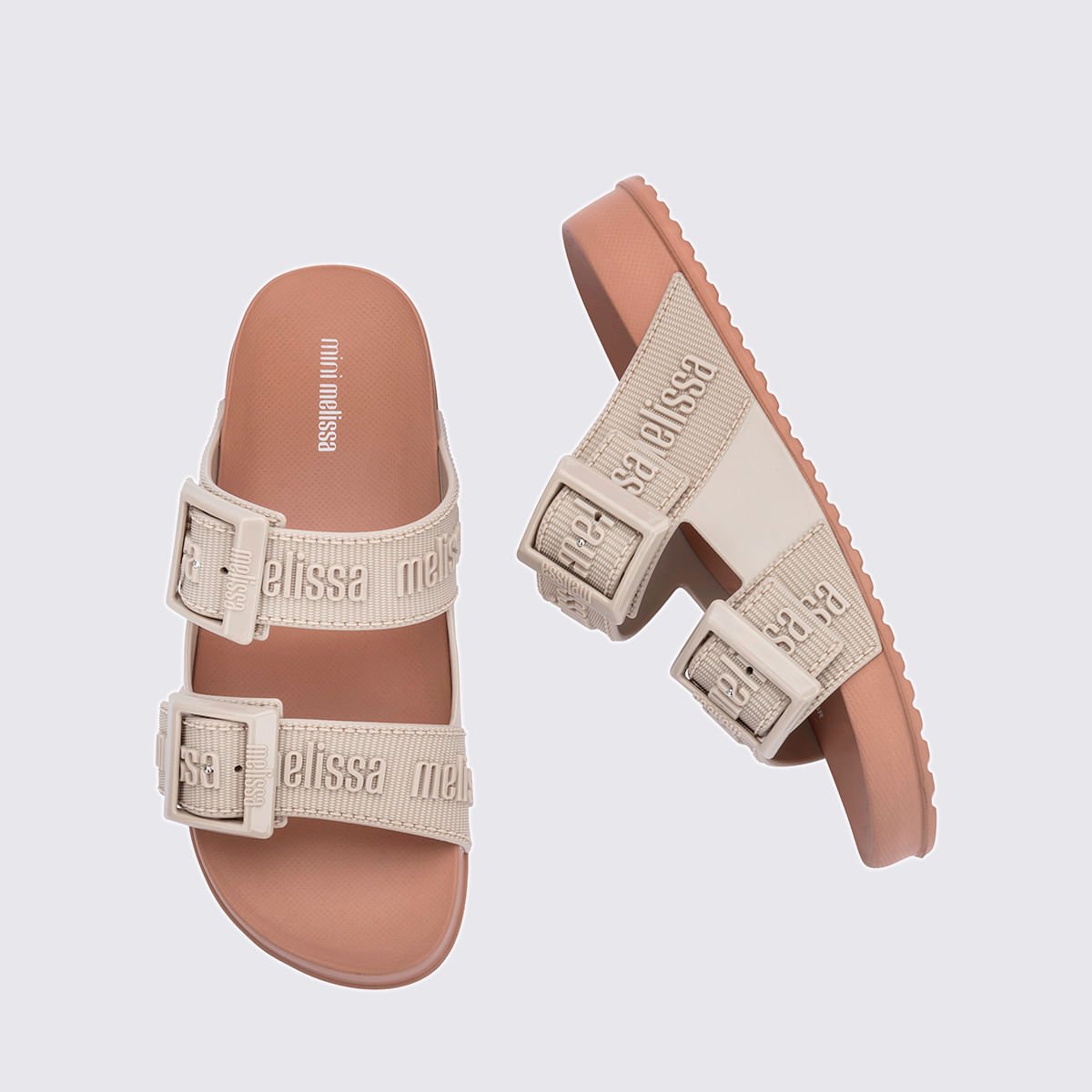 Mini Melissa Cozy Slide M Lover Infantil Marrom Bege 37576 Bege 3