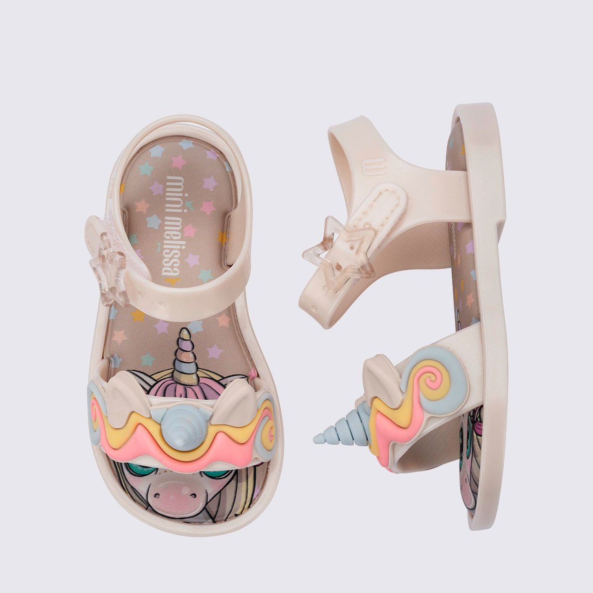 Mini Melissa Mar Sandal Uni Baby Bege Metalizado 37827 Bege 4