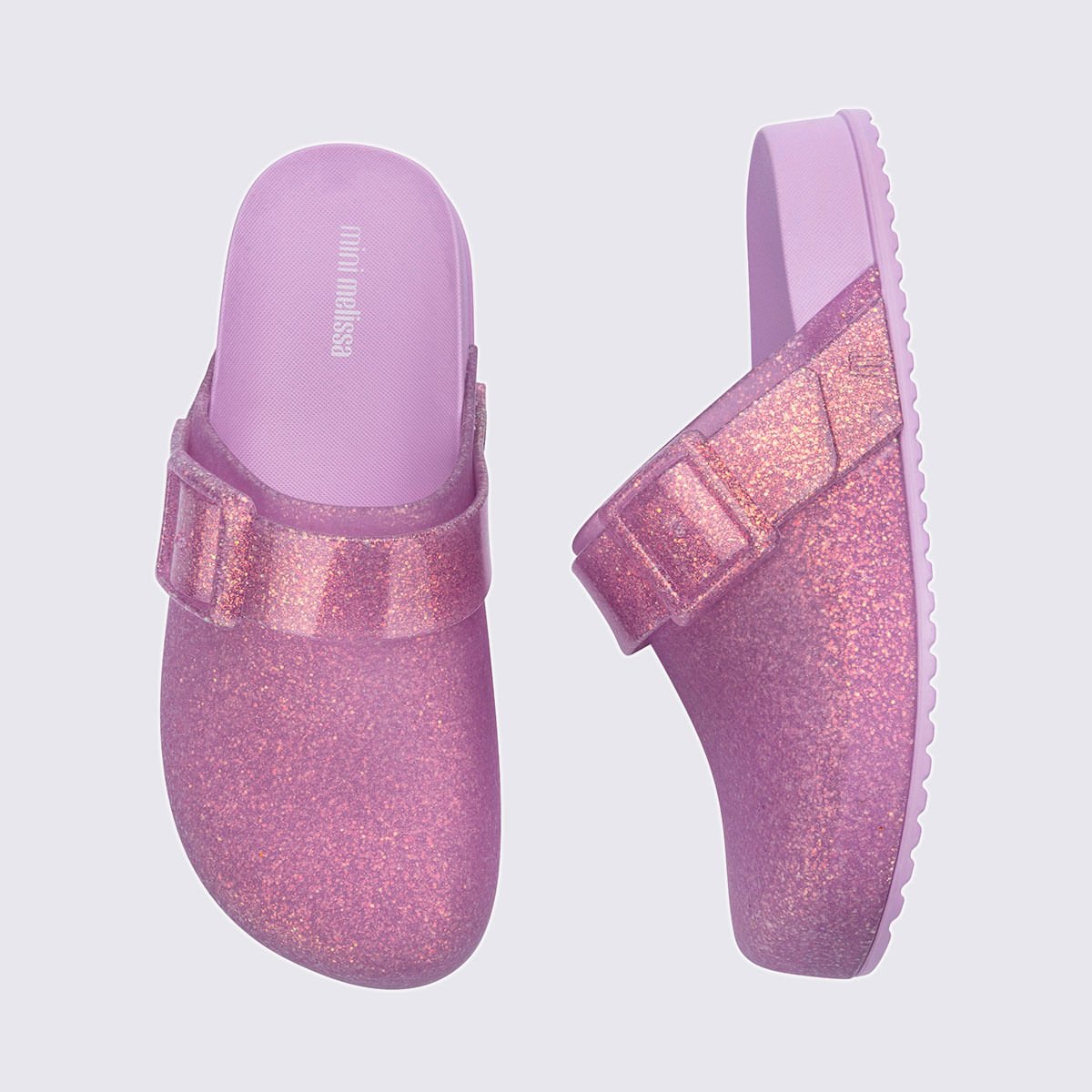 Mini Melissa Cozy Clog Infantil Lilás Glitter 36069 Lilás 4
