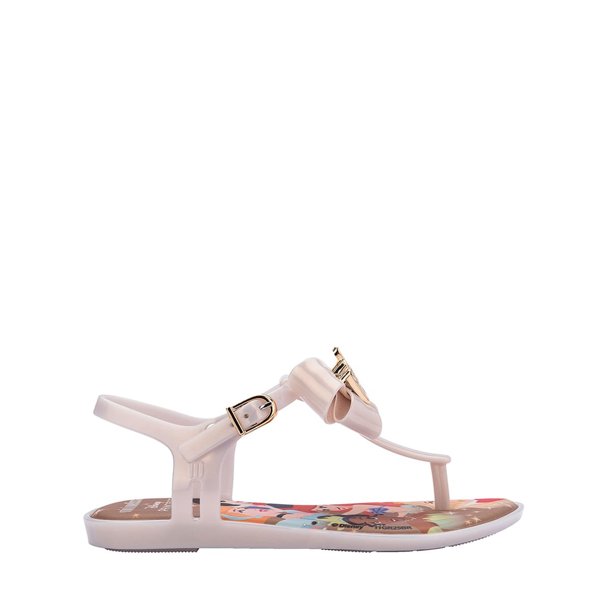 Mini Melissa Solar + Disney Princess Infantil Bege Metalizado 37917