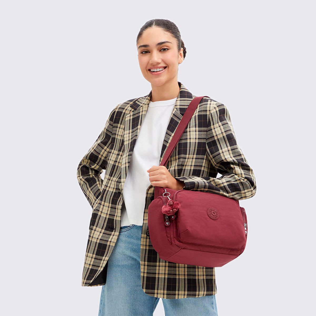Bolsa Kipling Gabb Vinho I57405FW Vermelho 2