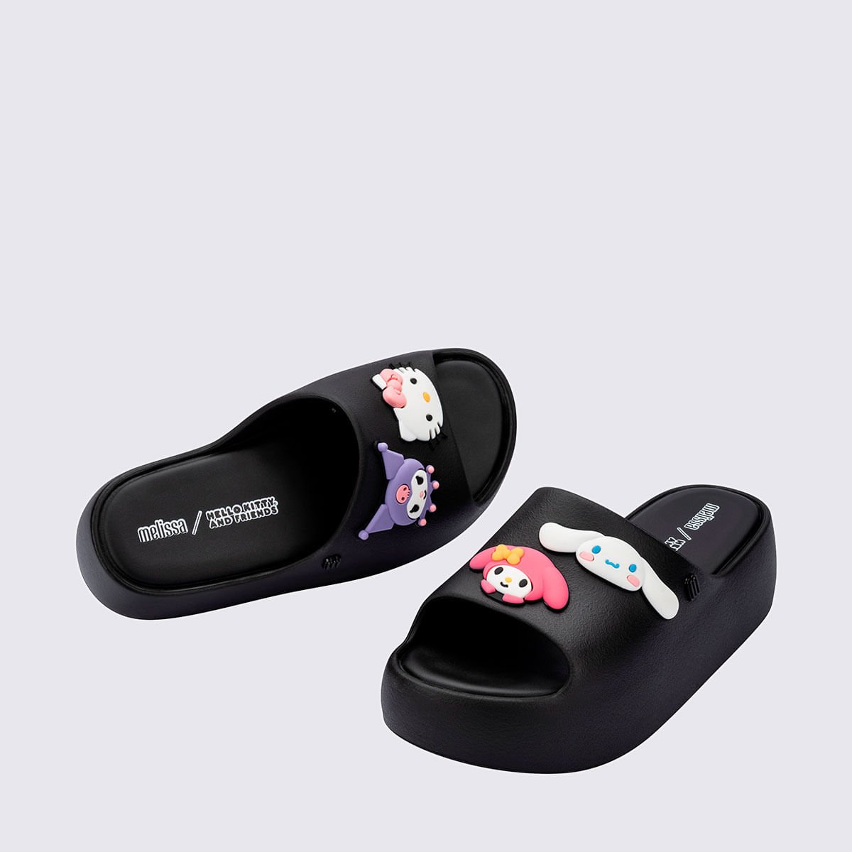 Melissa Free Platform Slide + Hello Kitty And Friends Preto 37874 Preto 3