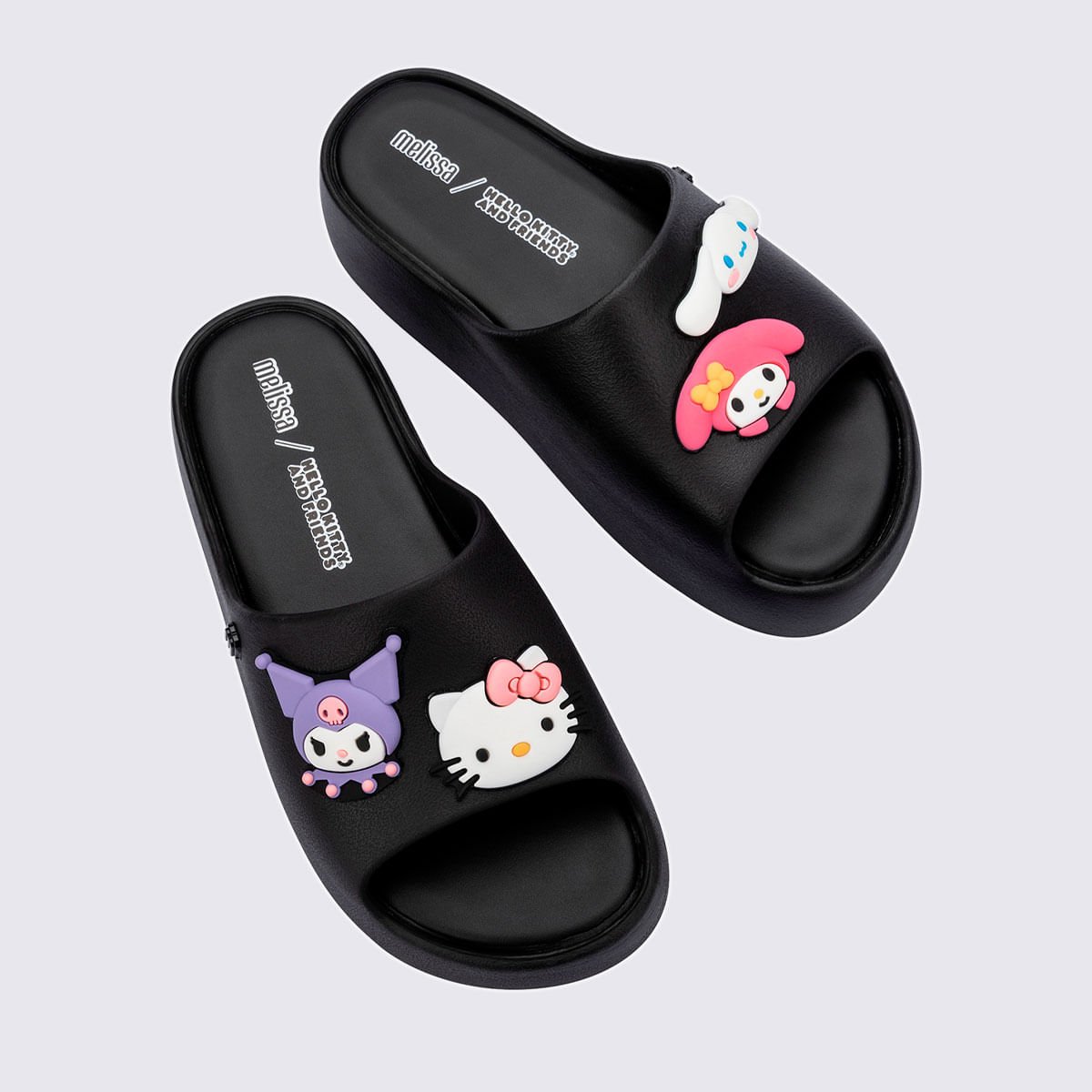 Melissa Free Platform Slide + Hello Kitty And Friends Preto 37874 Preto 4