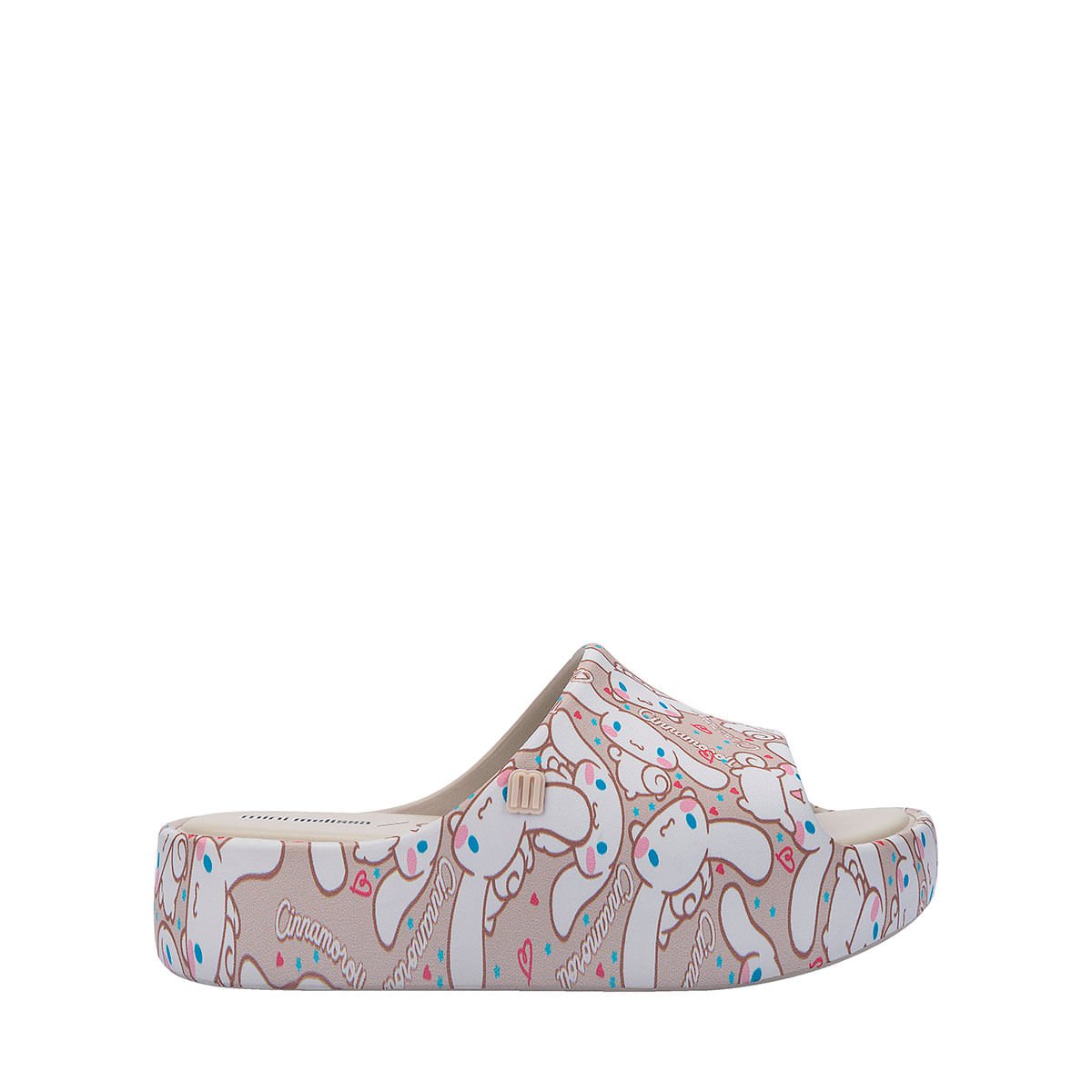 Mini Melissa Free Platform Slide + Hello Kitty And Friends Infantil Bege Marrom 37875