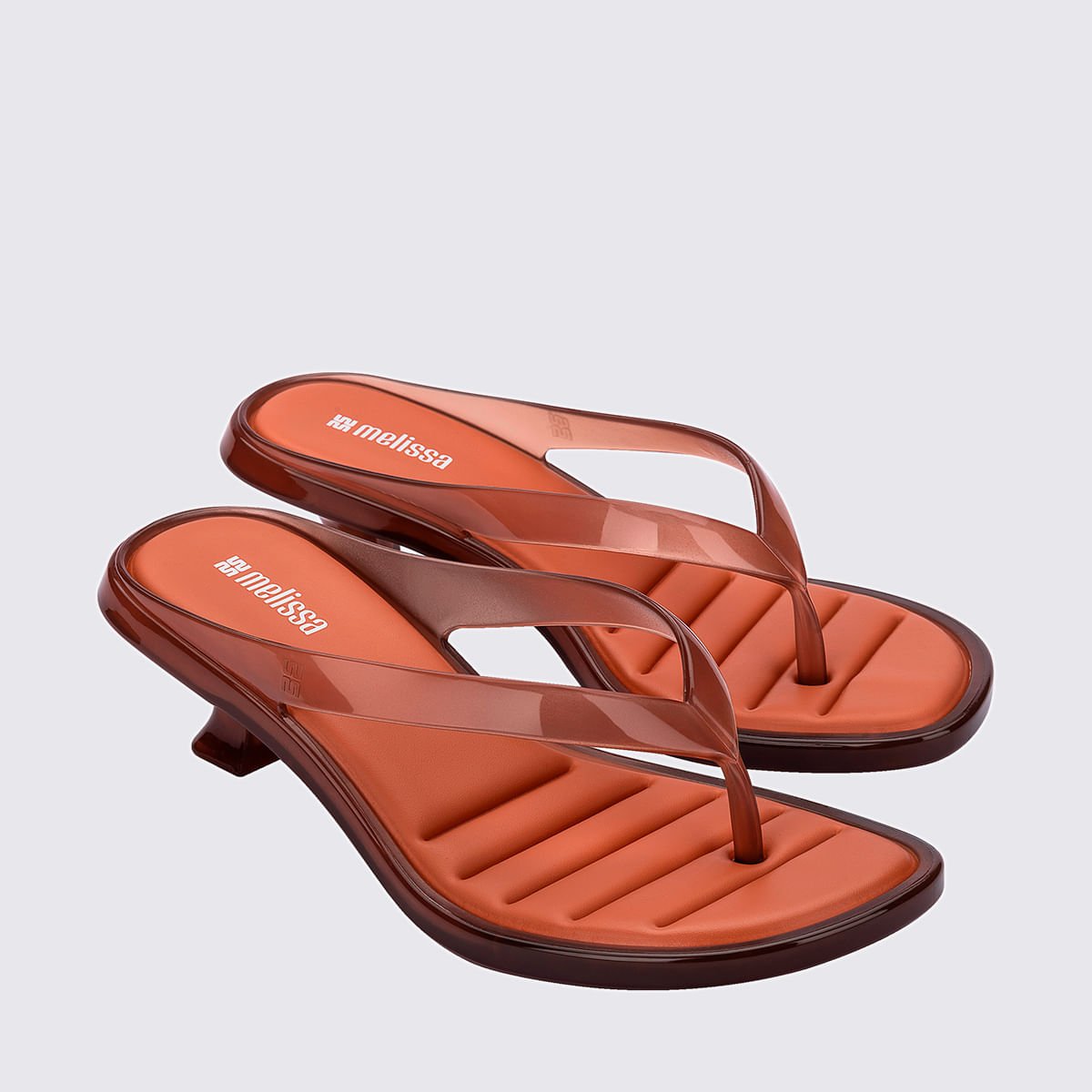 Melissa Thong Kitten Heel Marrom Laranja 38068 Marrom 3