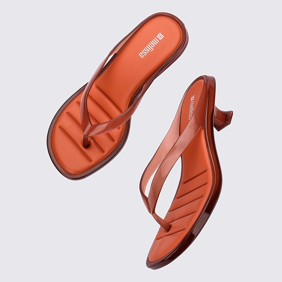 Melissa Thong Kitten Heel Marrom Laranja 38068 Marrom 4