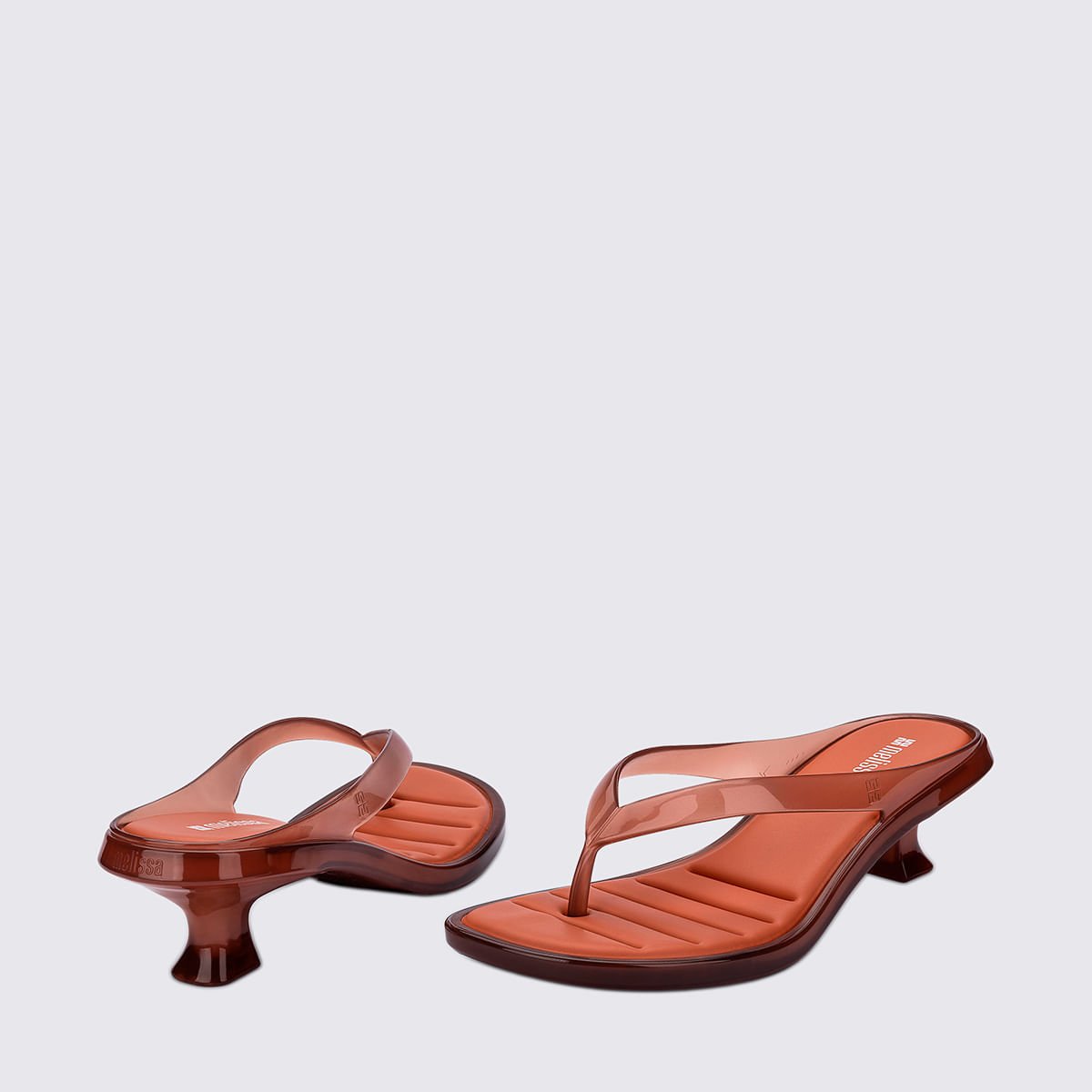 Melissa Thong Kitten Heel Marrom Laranja 38068 Marrom 5