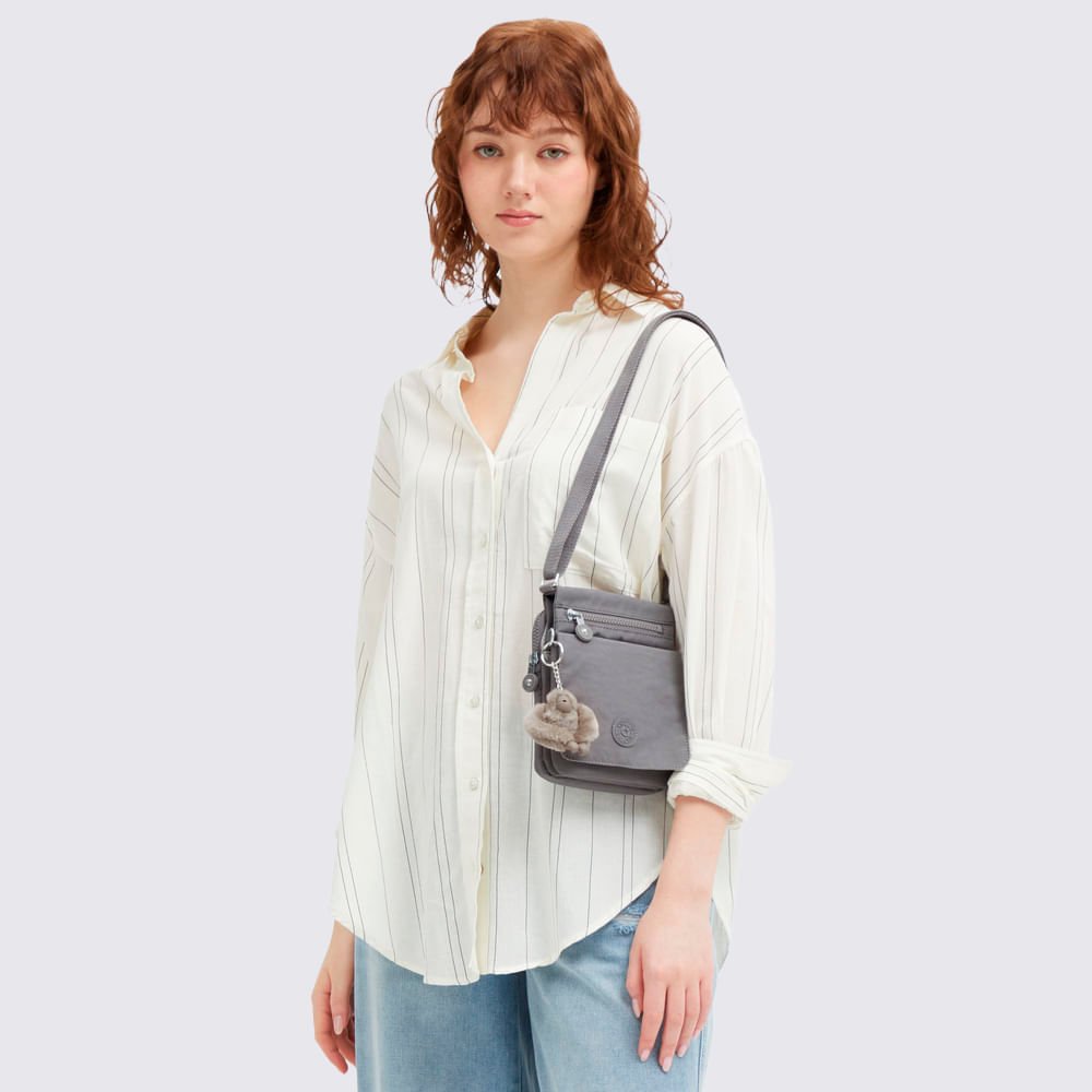 Bolsa Kipling New Eldorado Cinza I72918DH Cinza 6