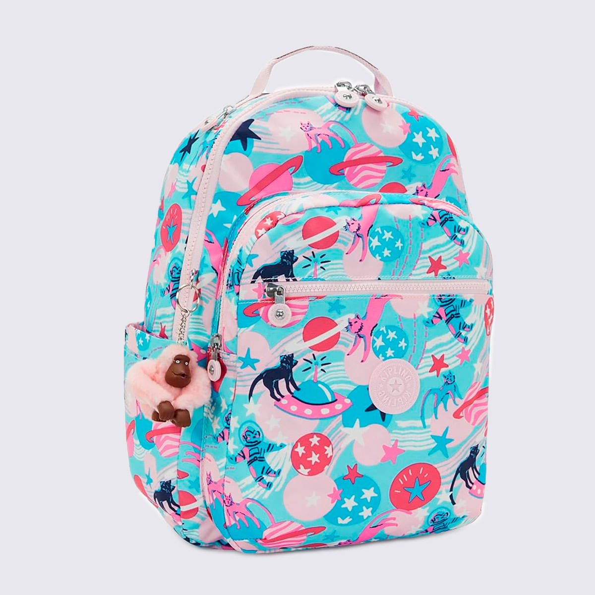 Mochila Kipling Seoul Estampado I48514KH Azul 3