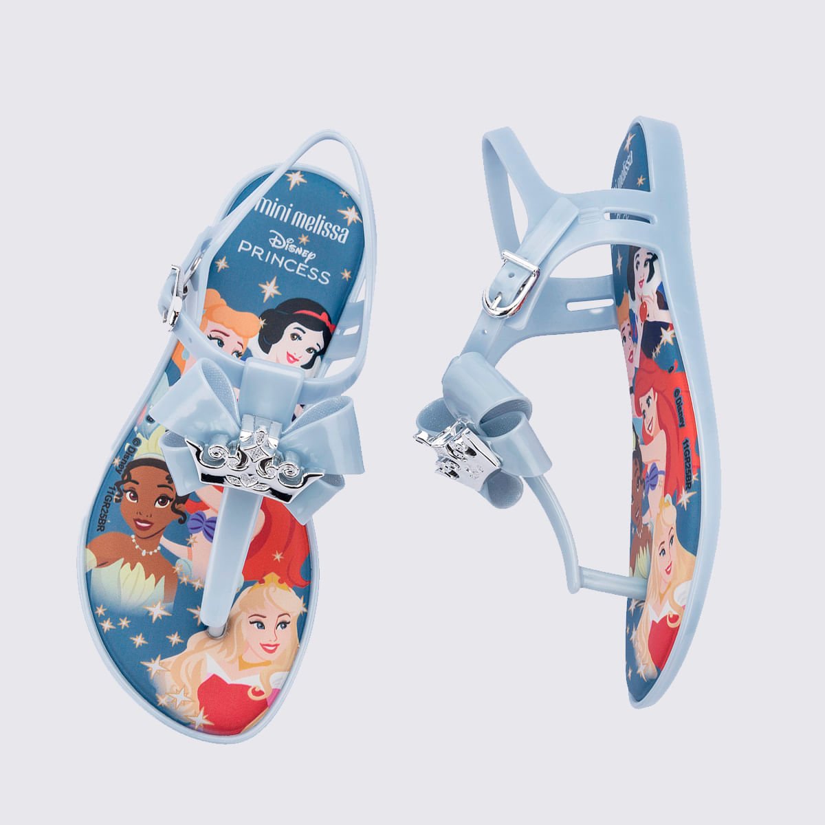 Mini Melissa Solar + Disney Princess Infantil Azul Perolado 37917 Azul 3