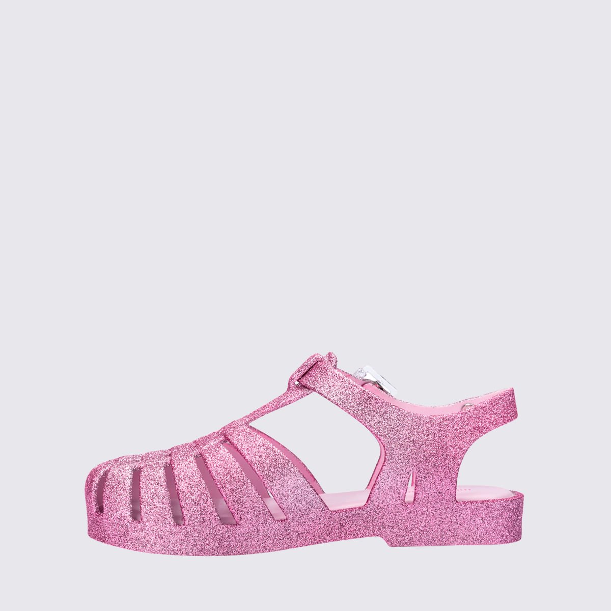 Mini Melissa Possession Glitter Infantil Rosa Prata 35759