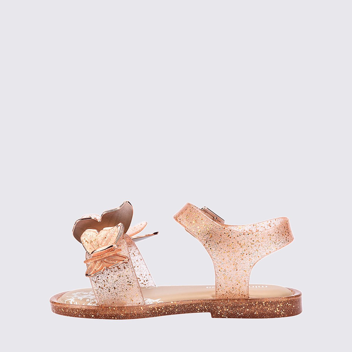 Mini Melissa Fly Sandal III Baby Bege Glitter 37803 Laranja 2