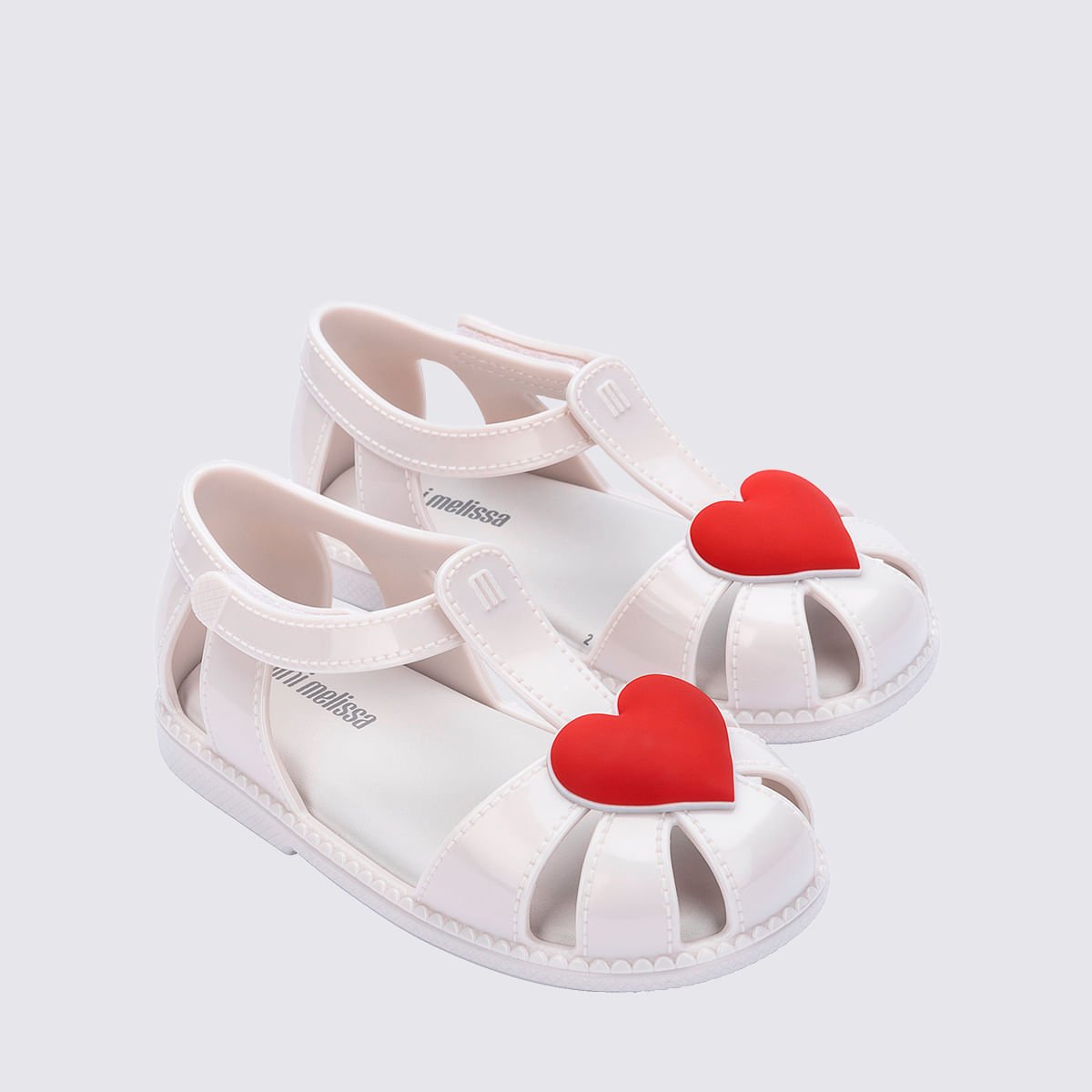Mini Melissa Hip Heart Ballerina Baby Branco Metalizado 37783 Branco 3
