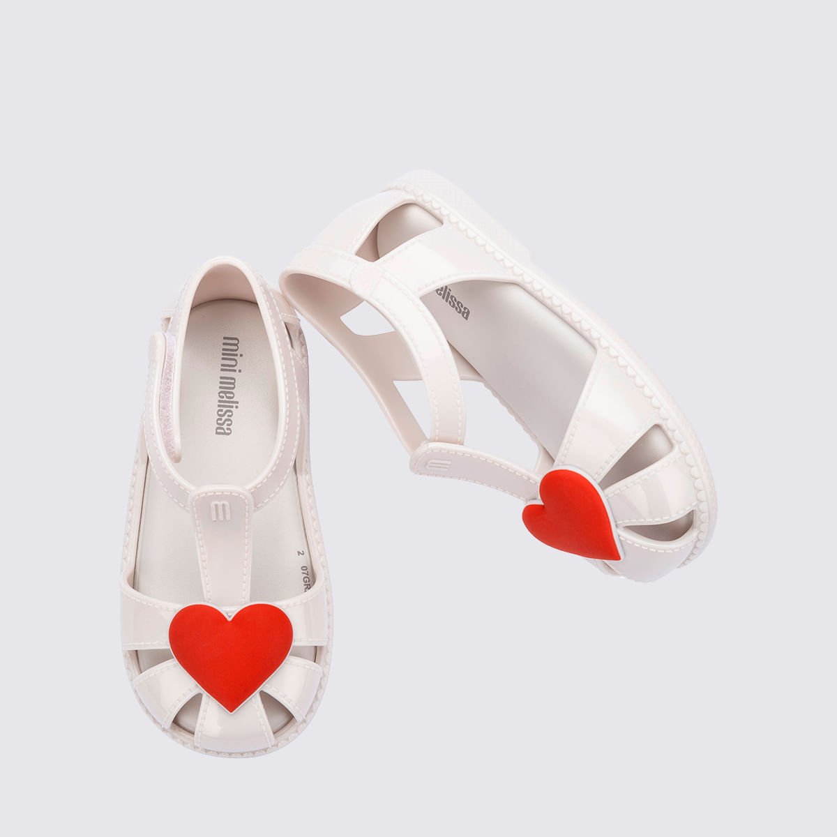 Mini Melissa Hip Heart Ballerina Baby Branco Metalizado 37783 Branco 5