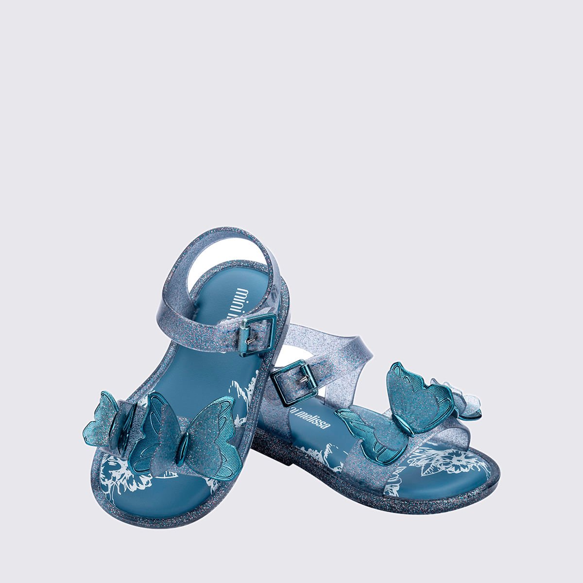 Mini Melissa Fly Sandal III Baby Azul Glitter 37803 Azul 3