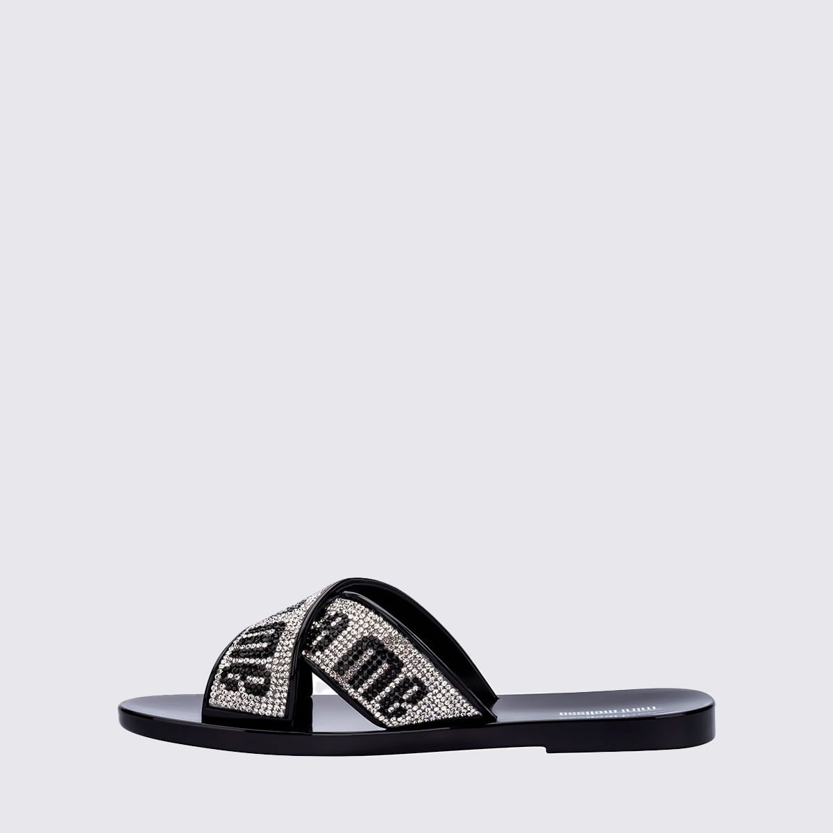 Mini Melissa M Lover Slide Deluxe Infantil Preto Cristal 37112 Preto 2