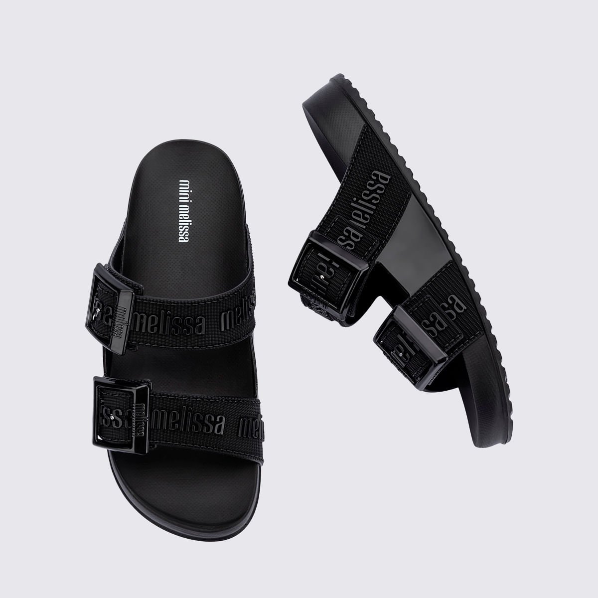 Mini Melissa Cozy Slide M Lover Infantil Preto 37576 Preto 4