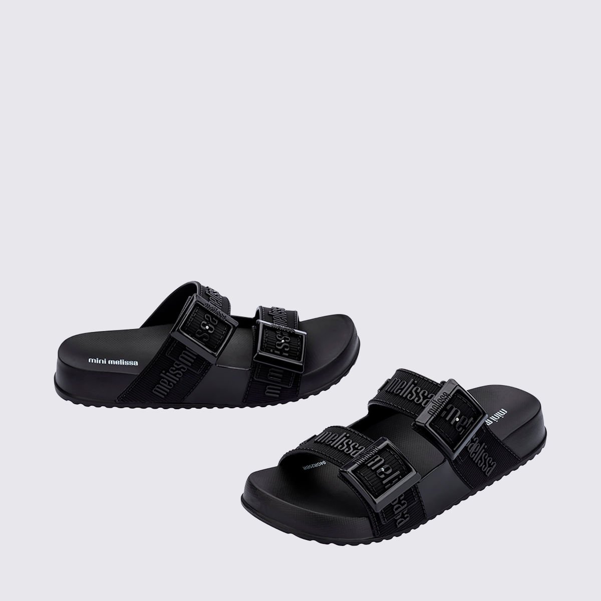 Mini Melissa Cozy Slide M Lover Infantil Preto 37576 Preto 5