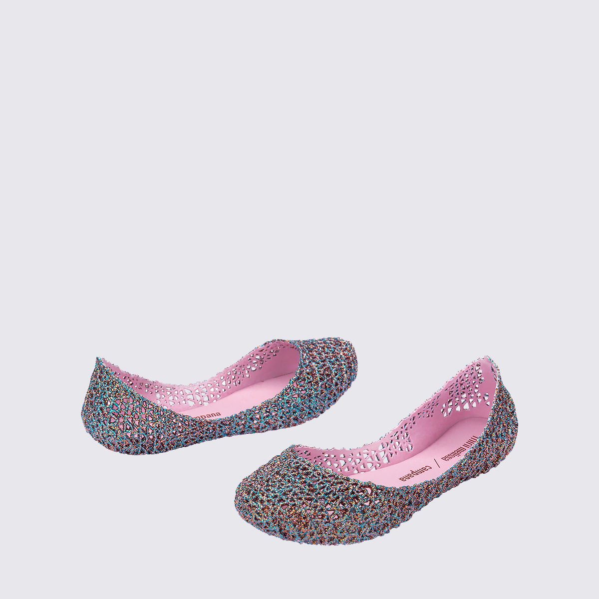 Mini Melissa Campana Papel Infantil Rosa Claro Glitter 32996 Multicores 4