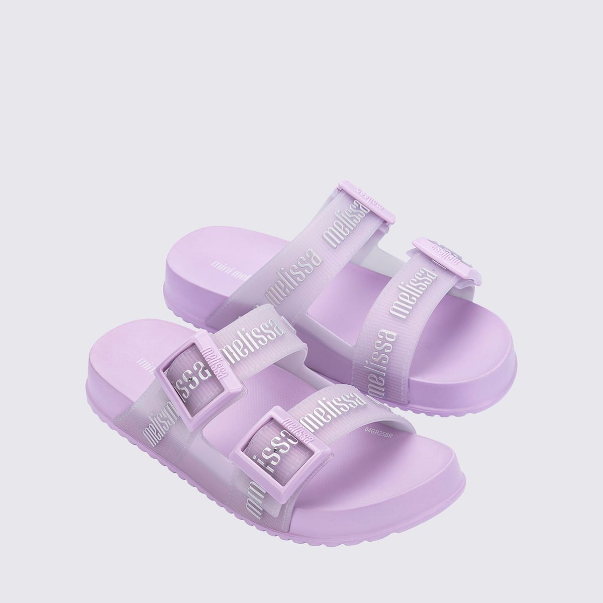 Mini Melissa Cozy Slide M Lover Infantil Lilás Prata 37576 Lilás 3