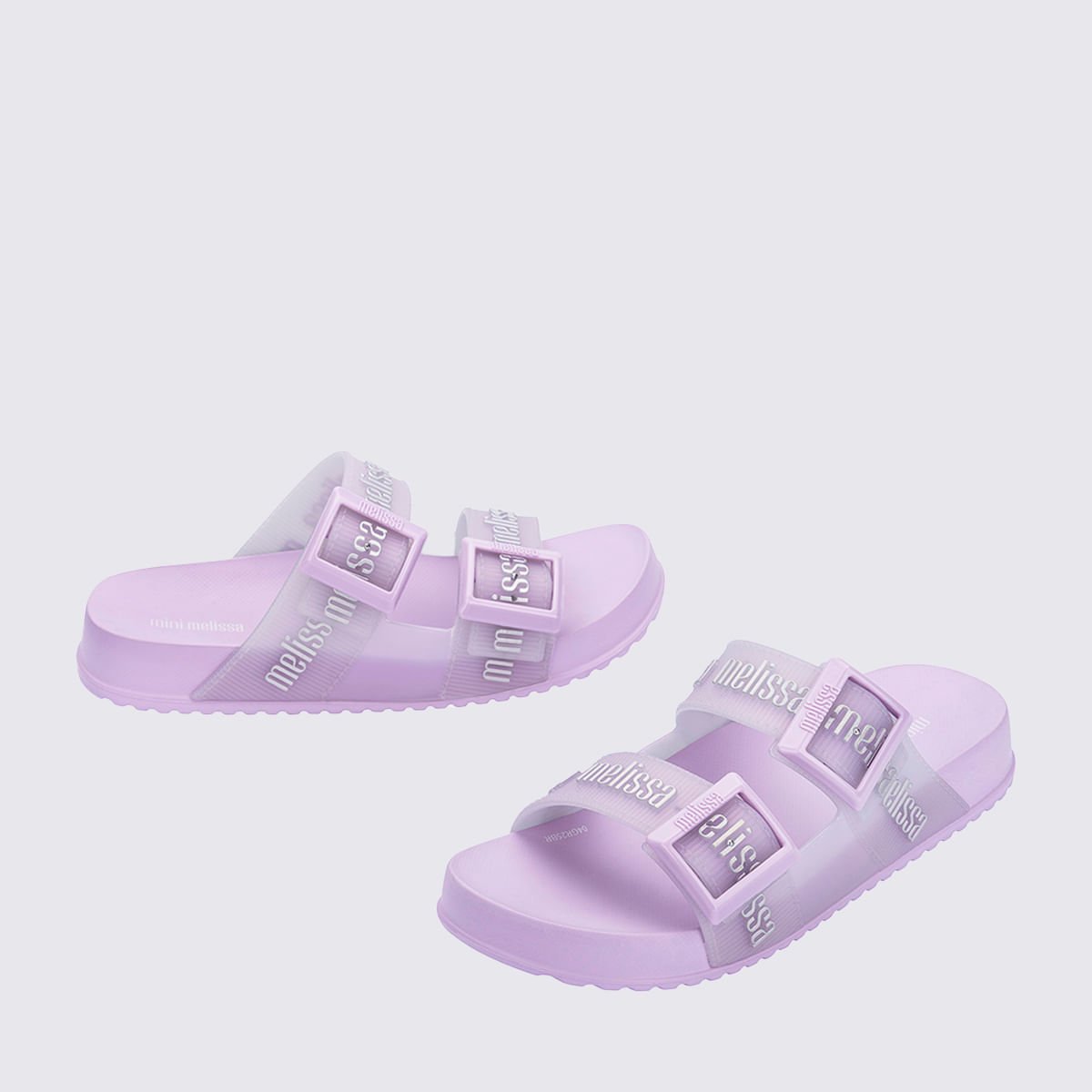 Mini Melissa Cozy Slide M Lover Infantil Lilás Prata 37576 Lilás 5