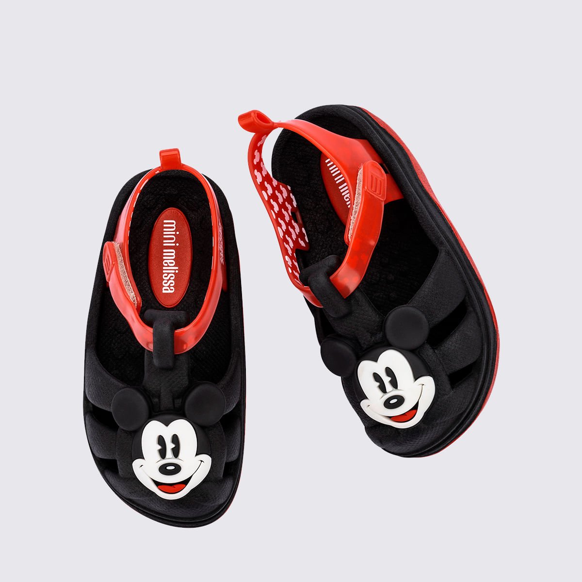 Mini Melissa Zig + Disney Baby Preto Vermelho 37346 Preto