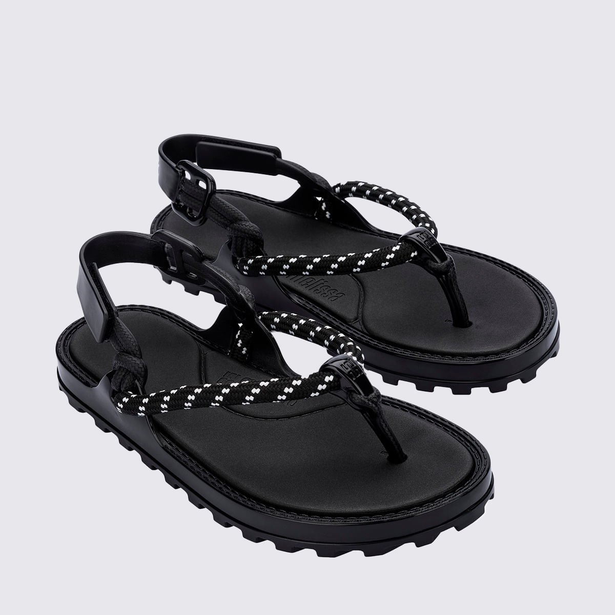 Melissa Bond Sandal Preto Branco 36733 Preto 3