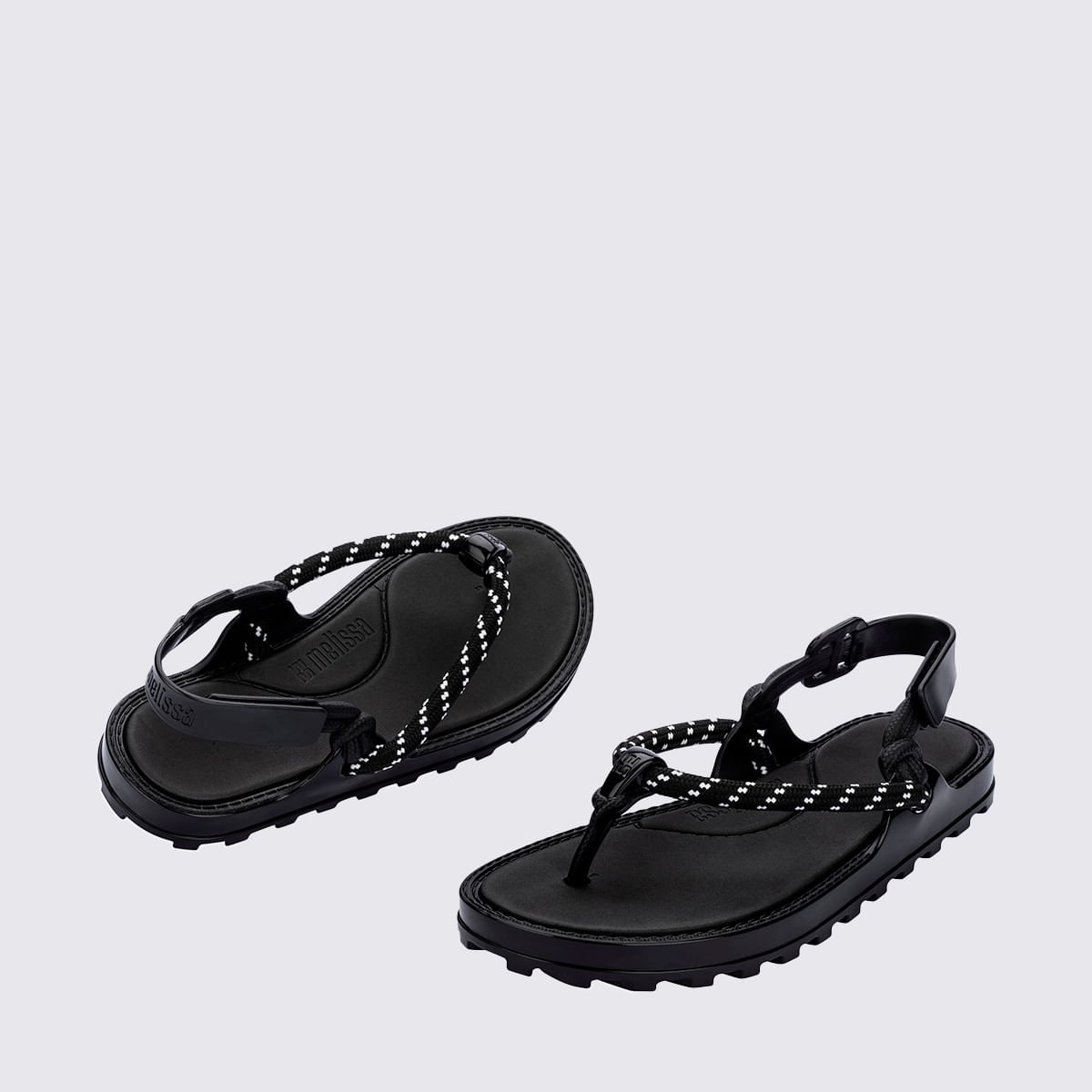 Melissa Bond Sandal Preto Branco 36733 Preto 5