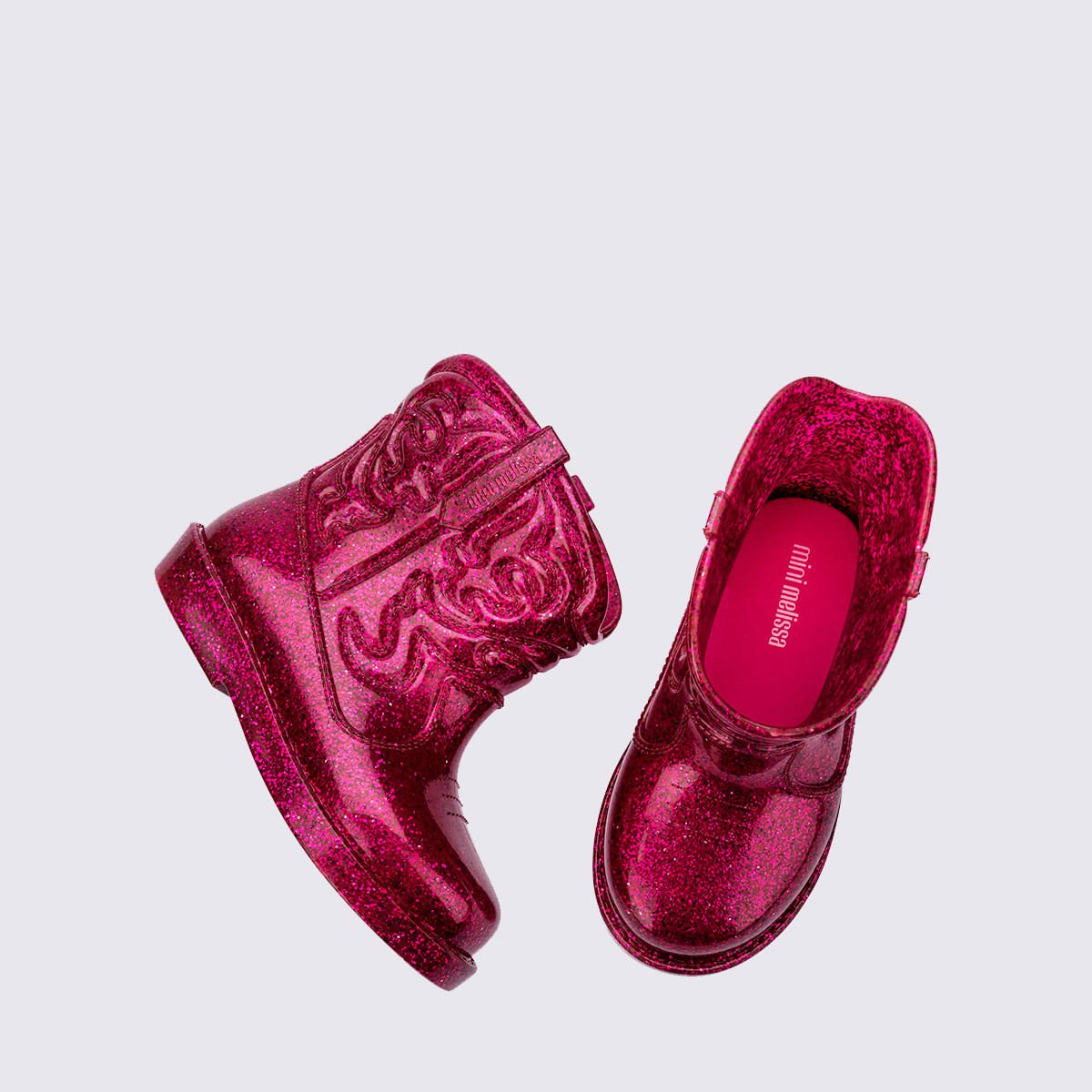 Mini Melissa Texas Boot Baby Rosa Glitter 36191 Rosa 5