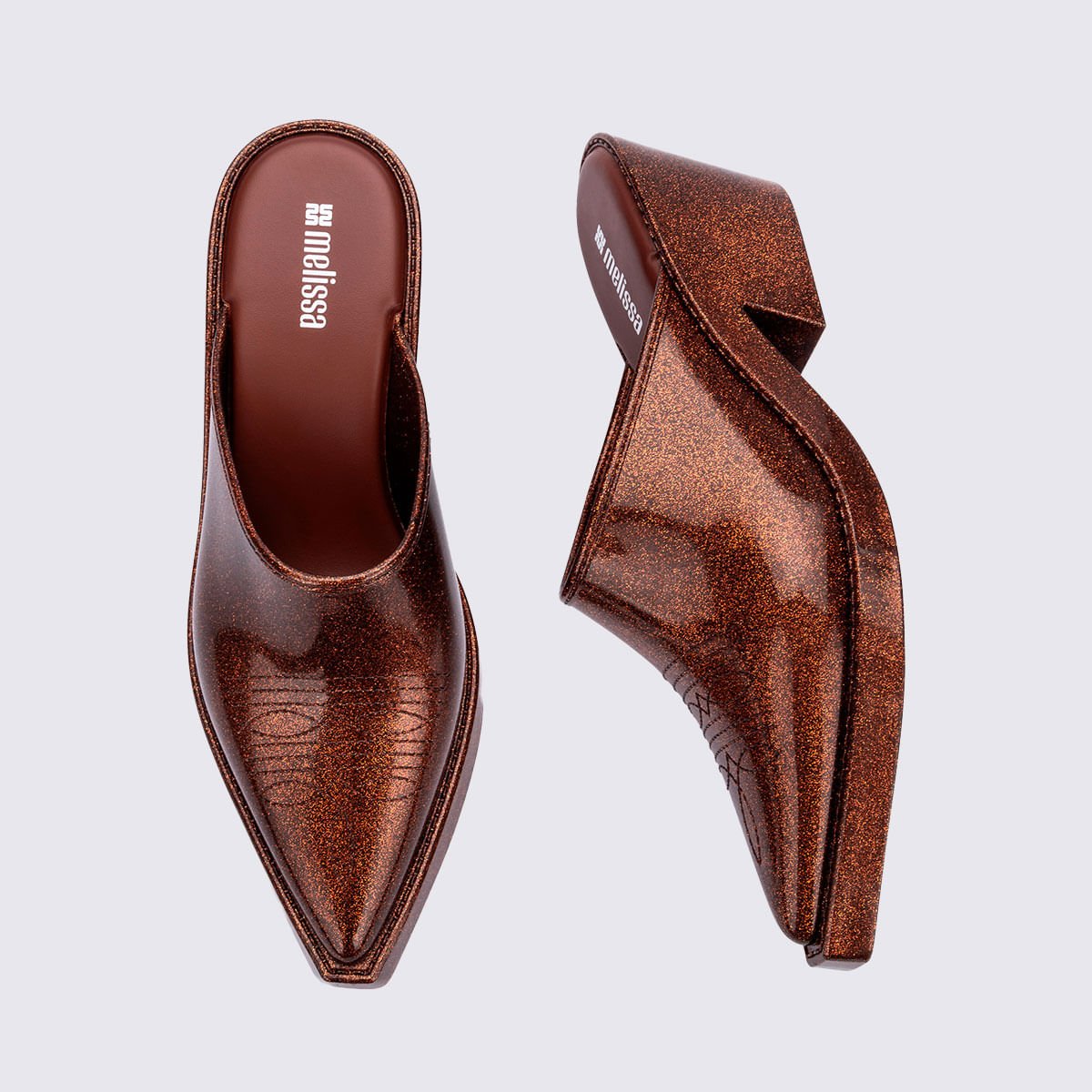 Melissa Texas Mule Bronze Glitter 36189 Bronze 4