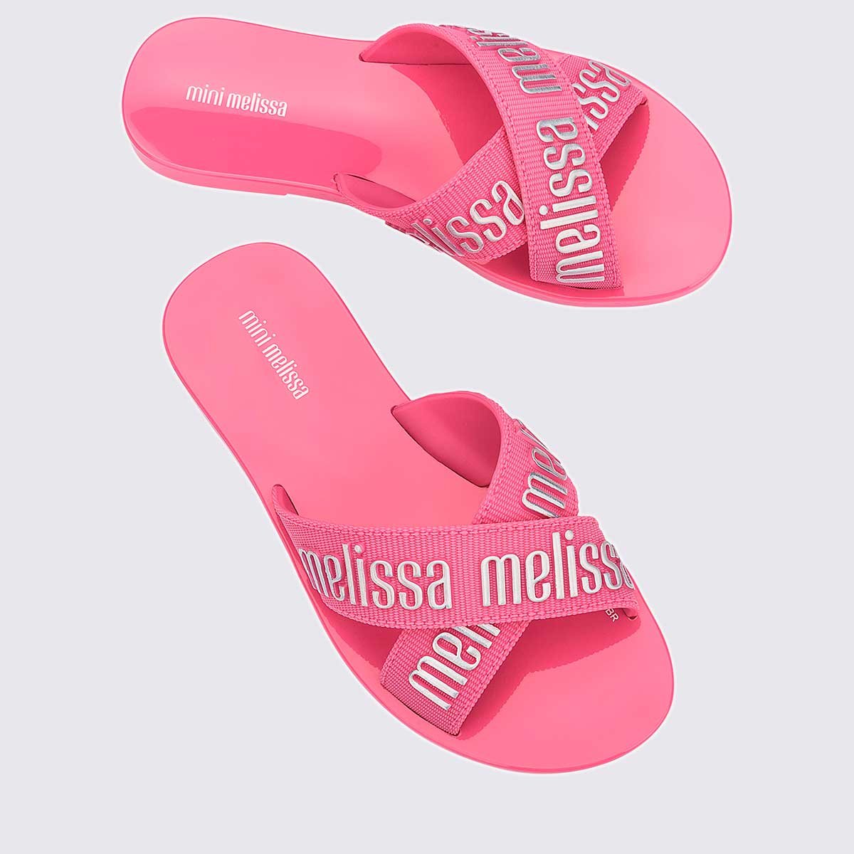 Mini Melissa M-Lover Slide Infantil Rosa Prata 35968 Rosa 5
