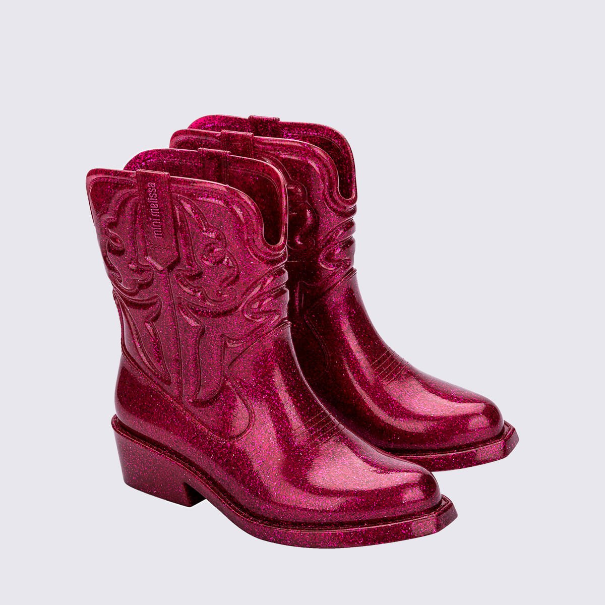 Mini Melissa Texas Boot Infantil Rosa Glitter 36192 Rosa 3