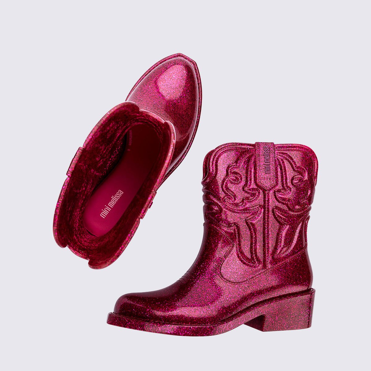 Mini Melissa Texas Boot Infantil Rosa Glitter 36192 Rosa 4