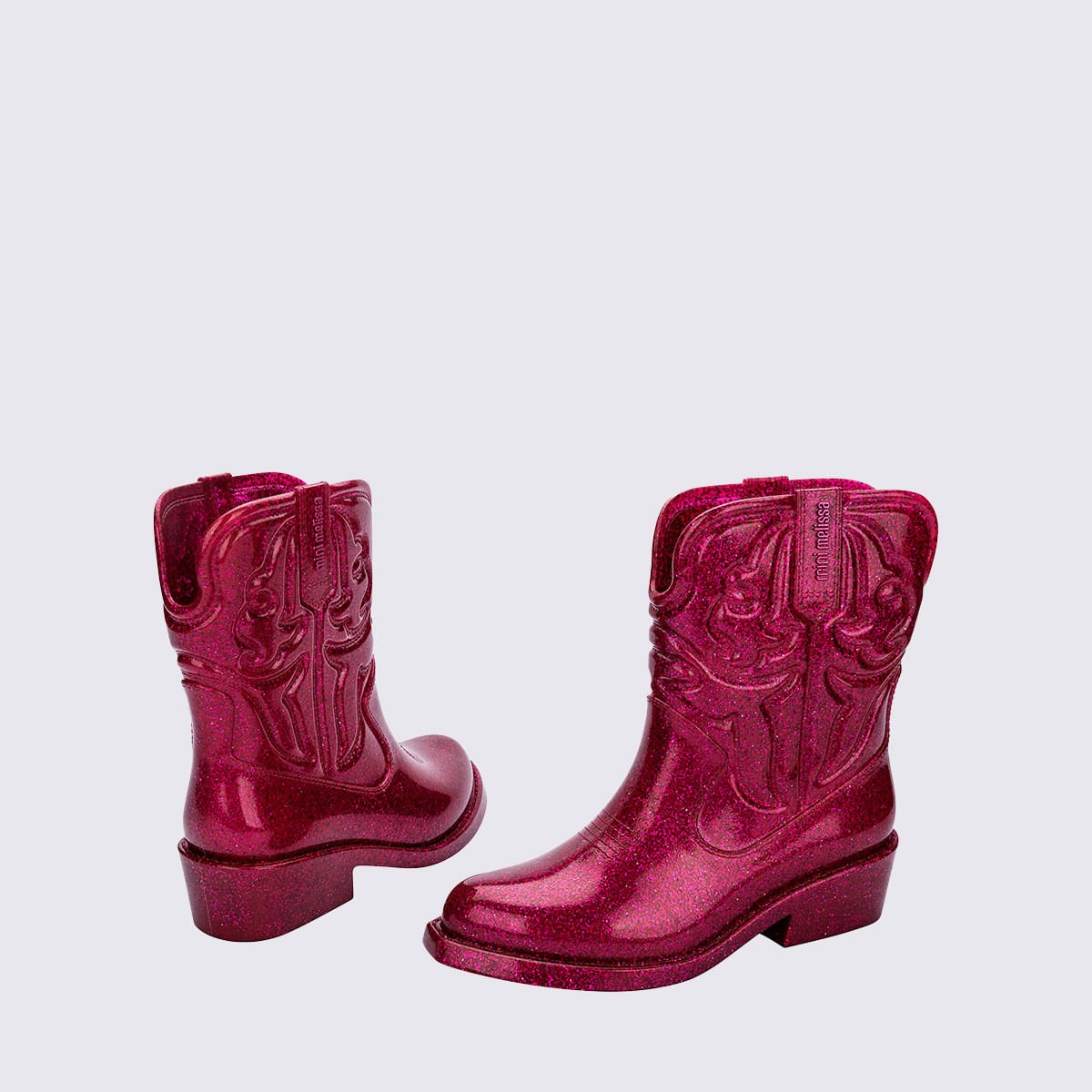 Mini Melissa Texas Boot Infantil Rosa Glitter 36192 Rosa 5