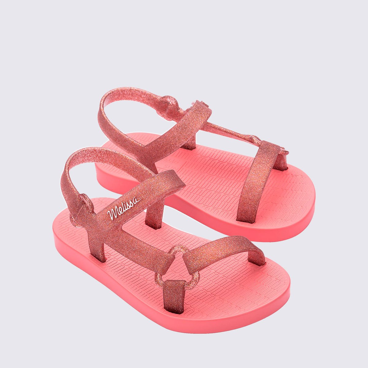 Mini Melissa Sun Downtown Baby Rosa Médio Glitter 35771 Rosa 3