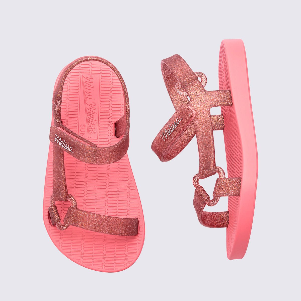 Mini Melissa Sun Downtown Baby Rosa Médio Glitter 35771 Rosa 4