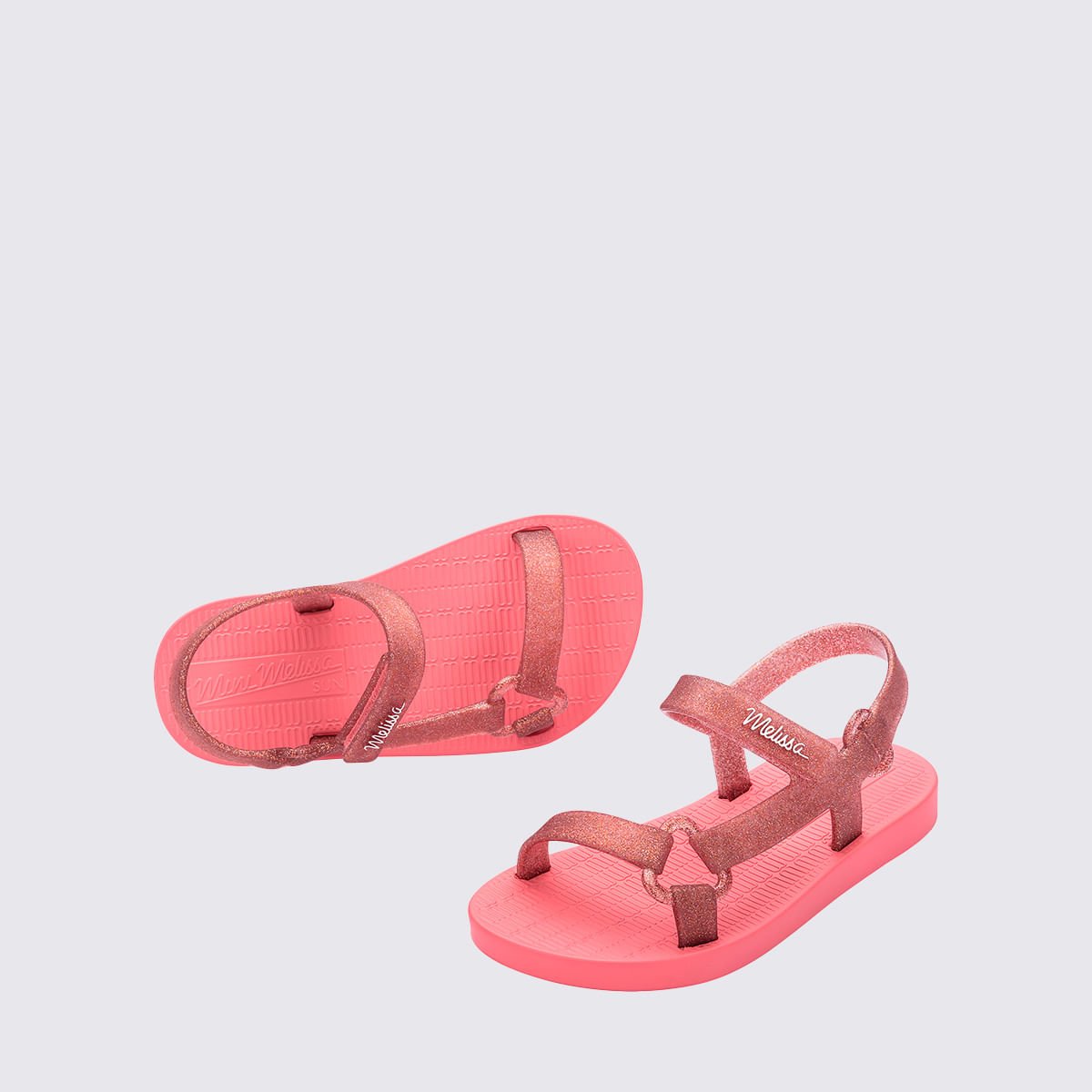 Mini Melissa Sun Downtown Baby Rosa Médio Glitter 35771 Rosa 5