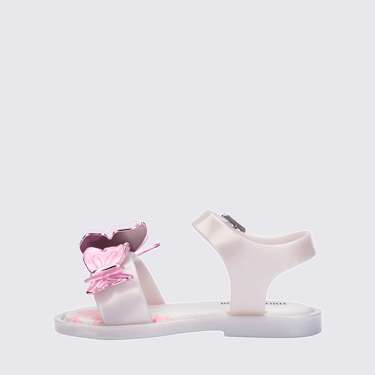 Mini Melissa Fly Sandal III Baby Branco Perolado Rosa 37803 Branco 2