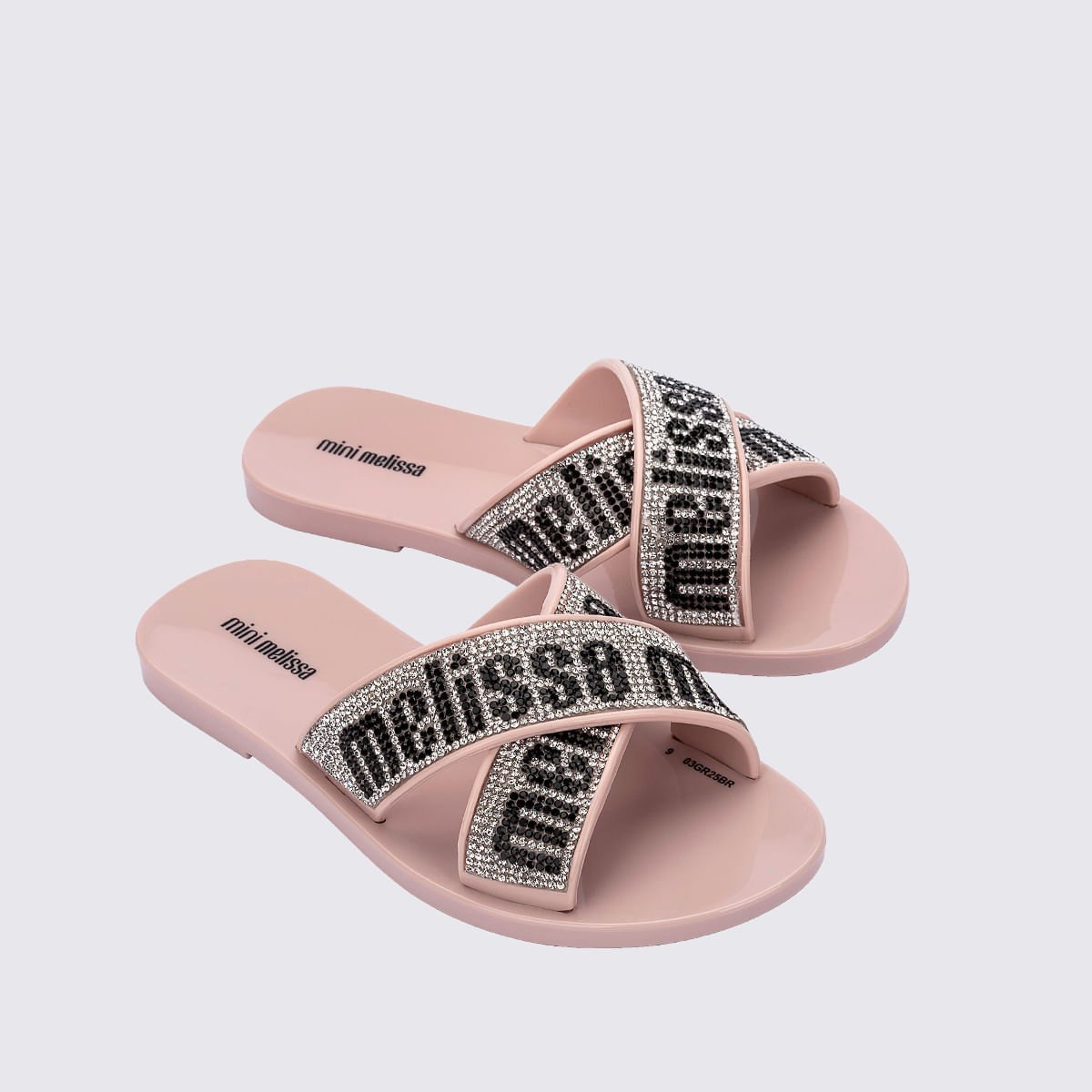 Mini Melissa M Lover Slide Deluxe Infantil Rosa Cristal 37112 Bege 3