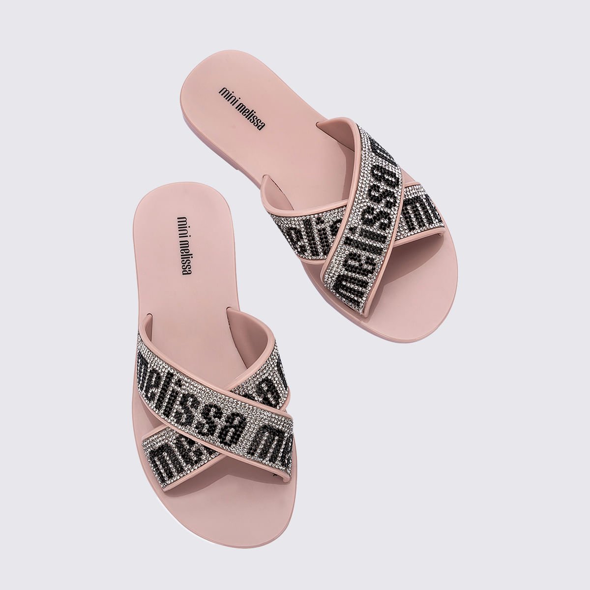 Mini Melissa M Lover Slide Deluxe Infantil Rosa Cristal 37112 Bege 5