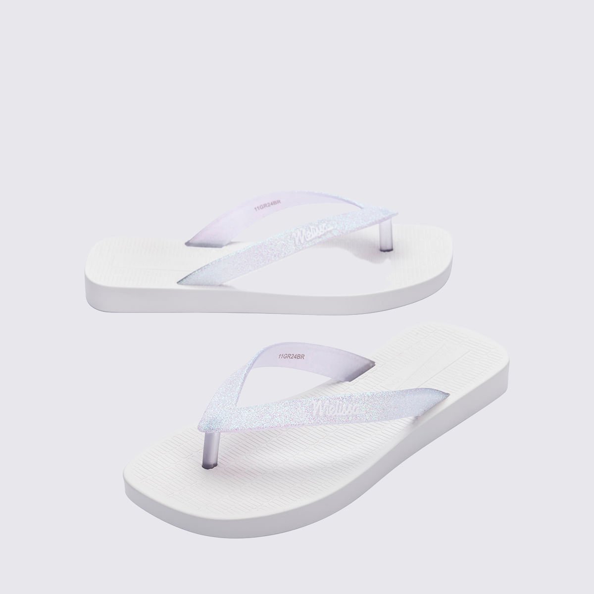 Mini Melissa Sun Long Beach II Infantil Branco Vidro 36100 Branco 5