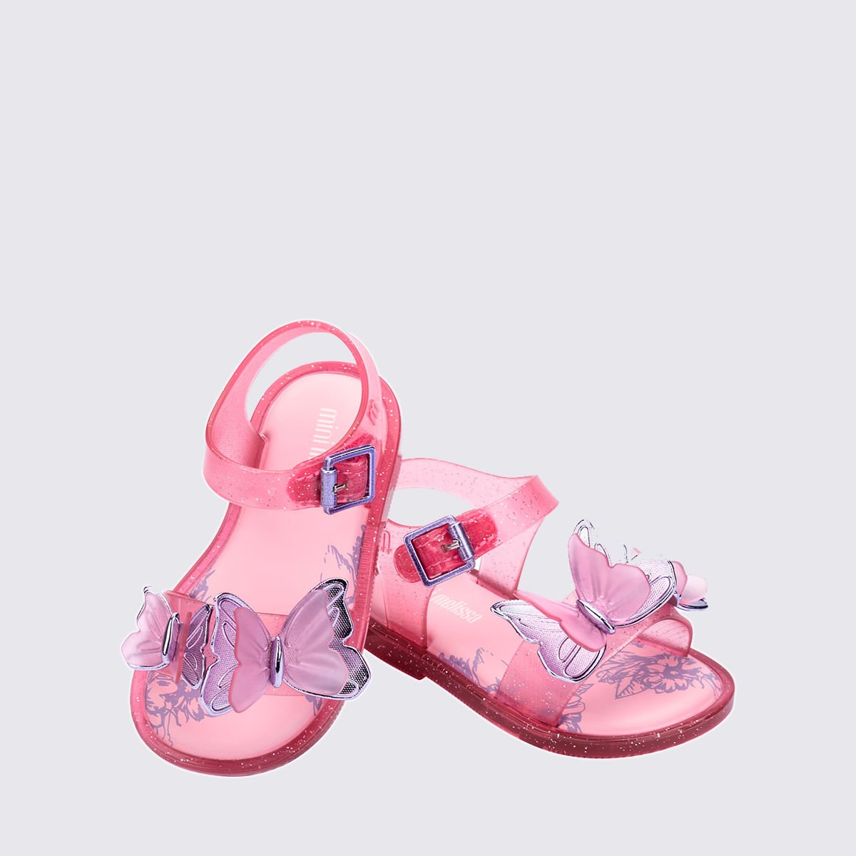 Mini Melissa Fly Sandal III Baby Rosa Glitter 37803 Rosa 3