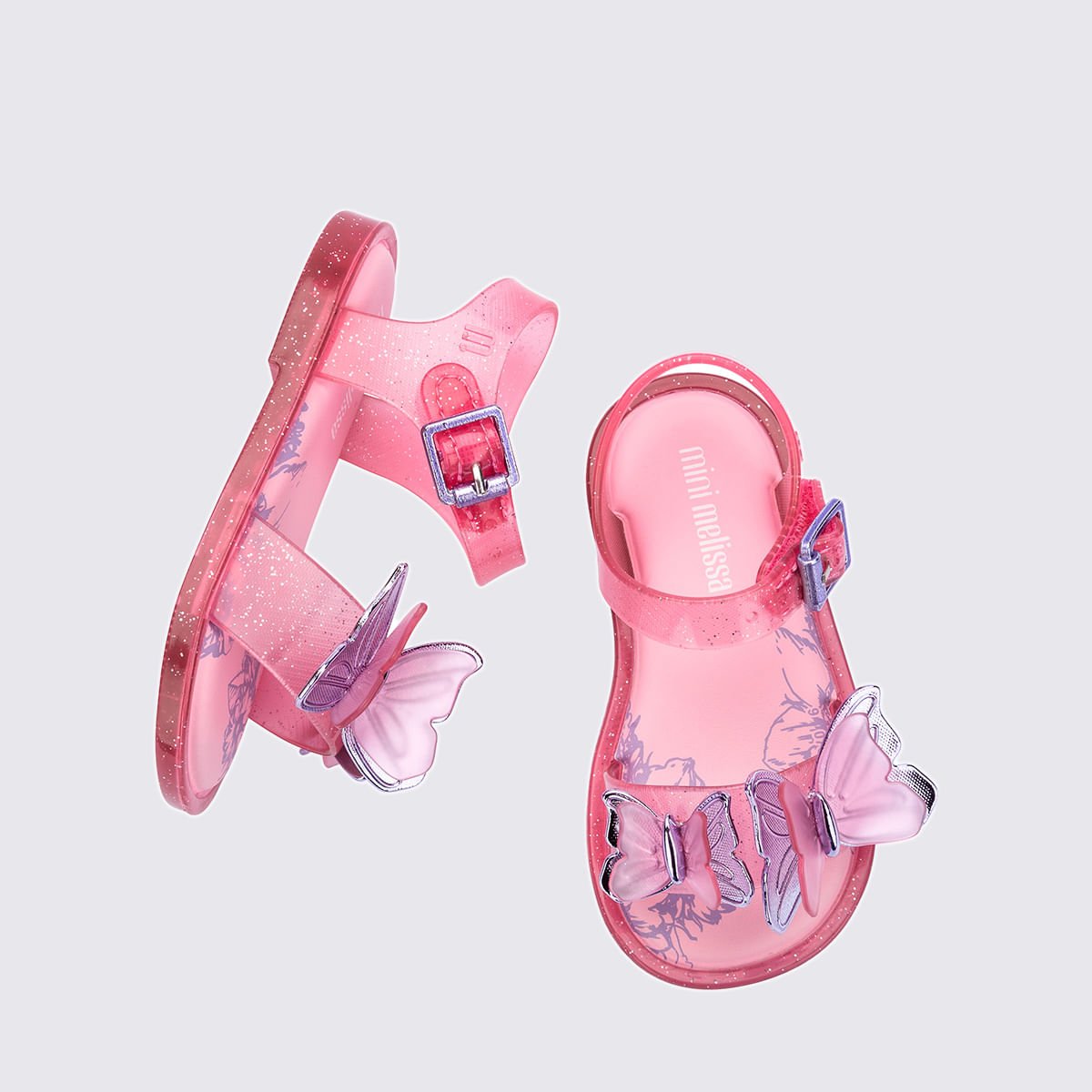 Mini Melissa Fly Sandal III Baby Rosa Glitter 37803 Rosa 4