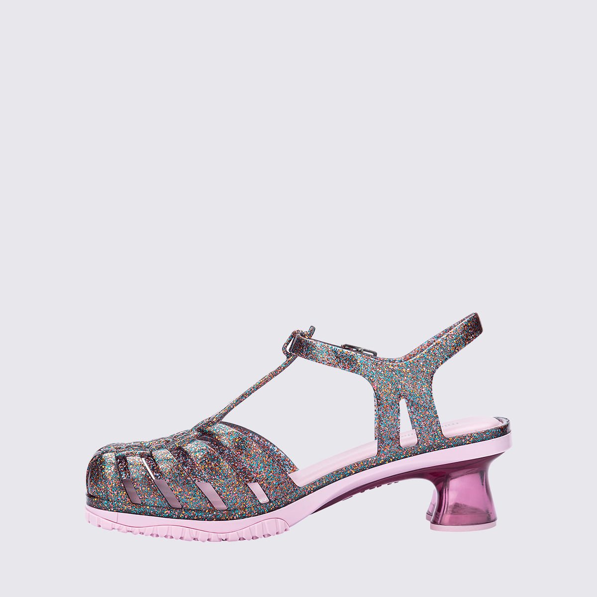 Mini Melissa Vixen Infantil Rosa Glitter 35783 Preto 2