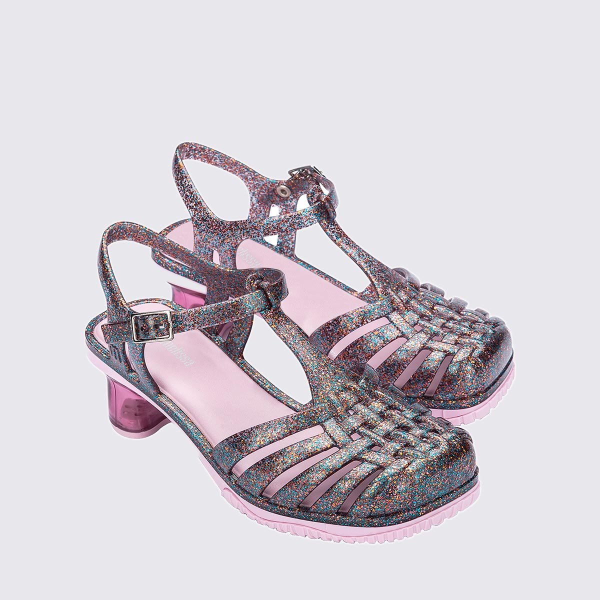 Mini Melissa Vixen Infantil Rosa Glitter 35783 Preto 3