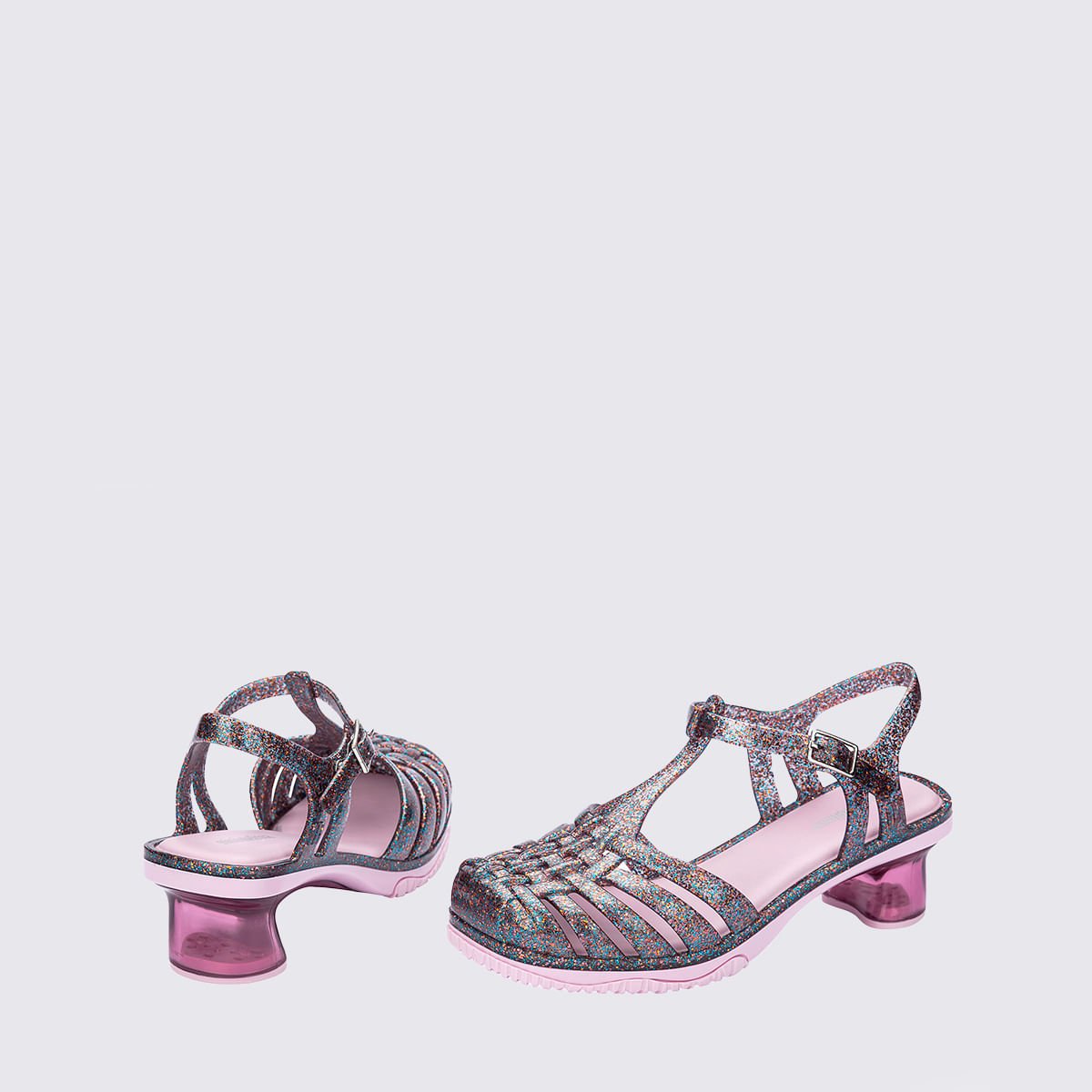 Mini Melissa Vixen Infantil Rosa Glitter 35783 Preto 4