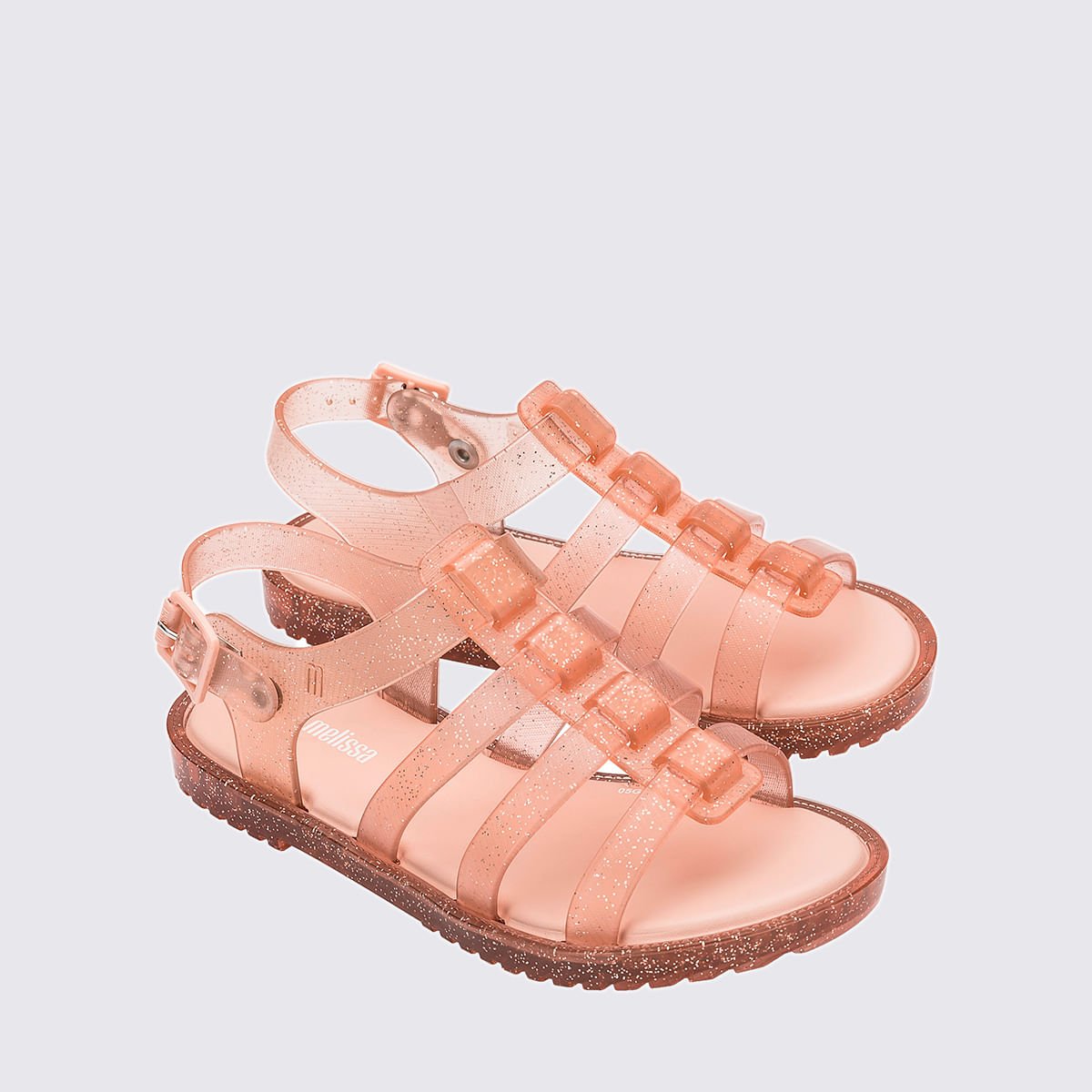 Mini Melissa Flox Infantil Rosa Glitter 31735 Laranja 3