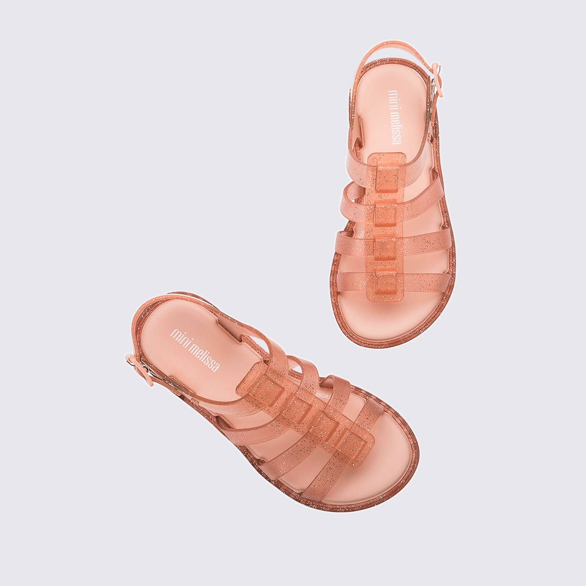 Mini Melissa Flox Infantil Rosa Glitter 31735 Laranja 5